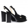 Sandales femme 1256 noir antilope
