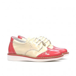 Chaussures enfants petits 60c vernis rose+beige