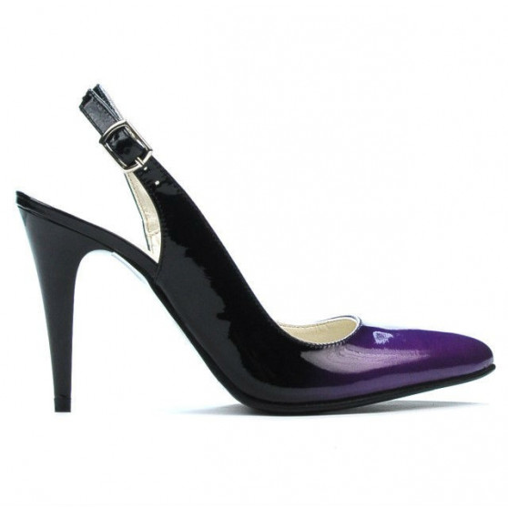 Sandales femme 1249 verni violet+noir Sandales femme 1249 verni violet+noir