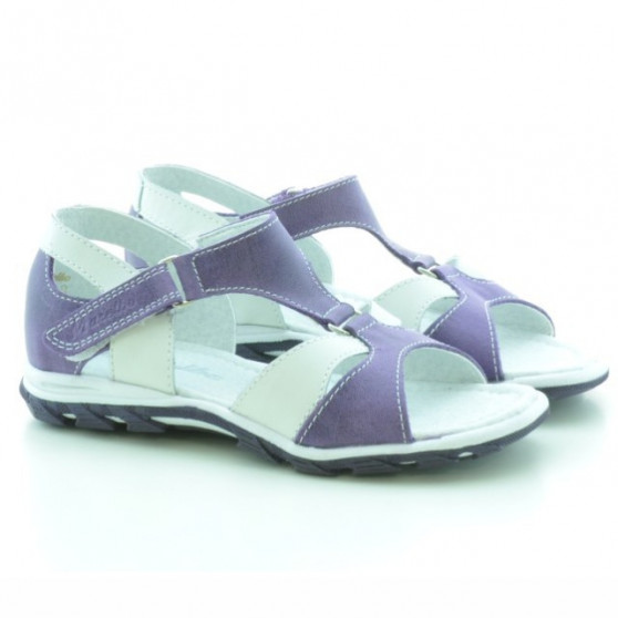 Sandales enfants petits 09c violet+blanc
