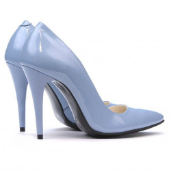 Chaussures élégantes femme 1241 vernis bleu