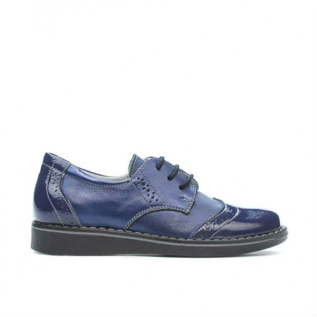 Chaussures petits enfants 60c vernis indigo combiné