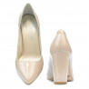 Chaussures élégantes femme 1261 vernis beige nacré