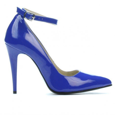 Chaussures élégantes femme 1247 vernis bleu