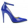 Chaussures élégantes femme 1247 vernis bleu