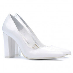 Chaussures élégantes femme 1261 vernis blanc