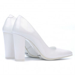 Chaussures élégantes femme 1261 vernis blanc