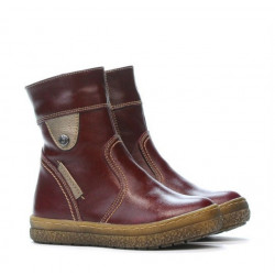 Bottes enfants petits 34c bordeaux+cuivré