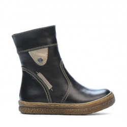 Bottes petits enfants 34c noir+cuivré