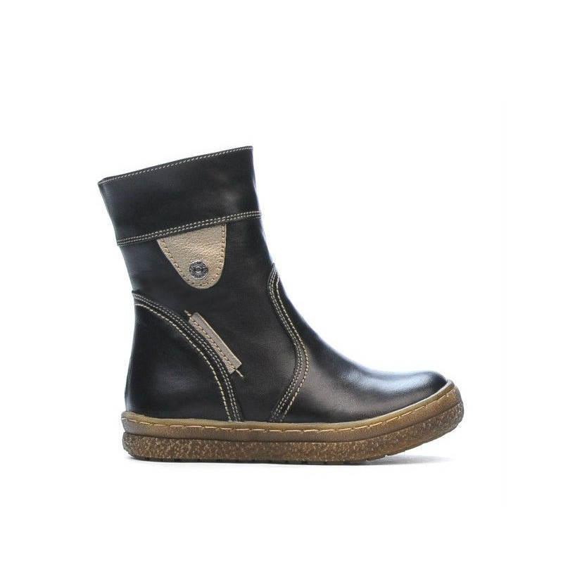 Bottes petits enfants 34c noir+cuivré