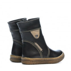 Bottes petits enfants 34c noir+cuivré