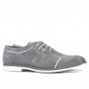 Chaussures décontractées / élégantes hommes 749 gris velours+blanc