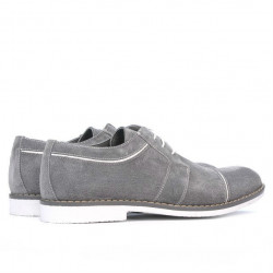 Chaussures décontractées / élégantes hommes 749 gris velours+blanc