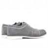Chaussures décontractées / élégantes hommes 749 gris velours+blanc
