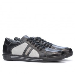 Baskets adolescents 310 noir+gris