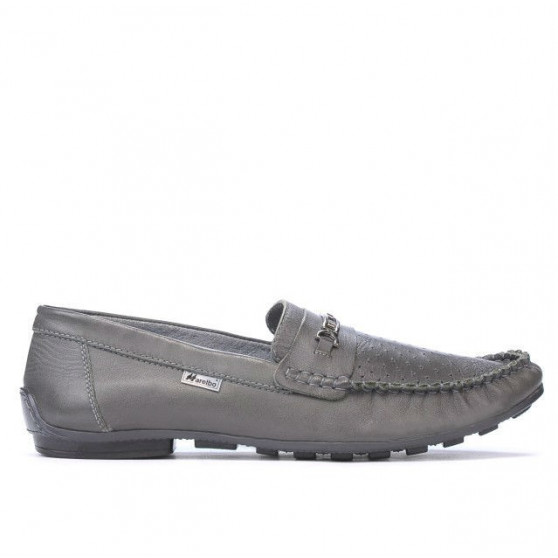 Mocassins homme 737p gris perforé