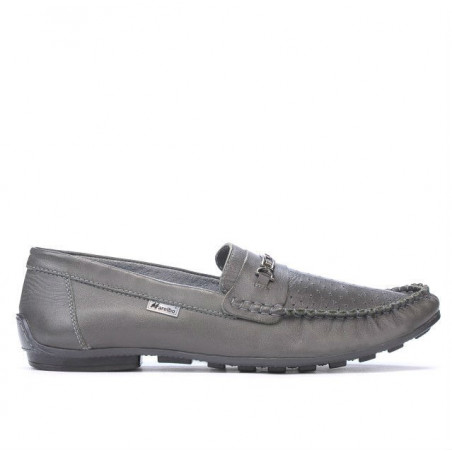 Mocassins homme 737p gris perforé