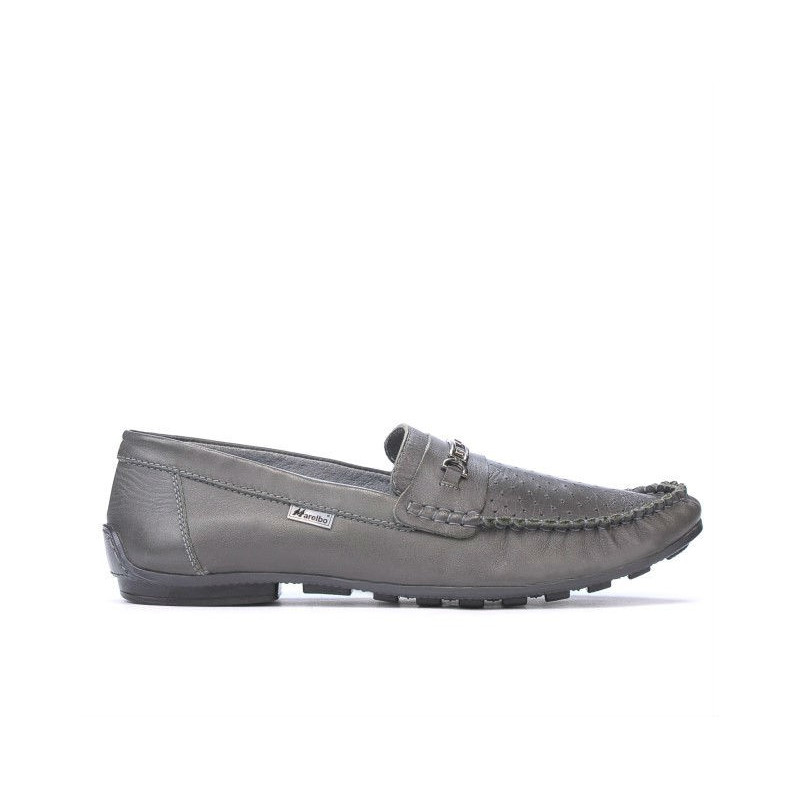 Mocassins homme 737p gris perforé