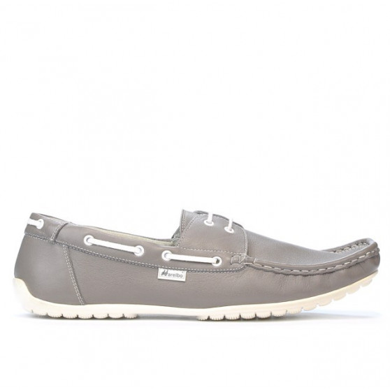 Mocassins hommes 778 gris+blanc