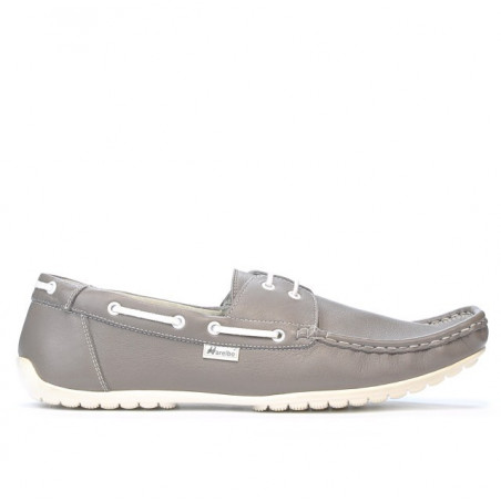 Mocassins hommes 778 gris+blanc
