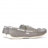 Mocassins hommes 778 gris+blanc