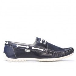 Mocassins homme 778 indigo+blanc
