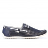 Mocassins homme 778 indigo+blanc