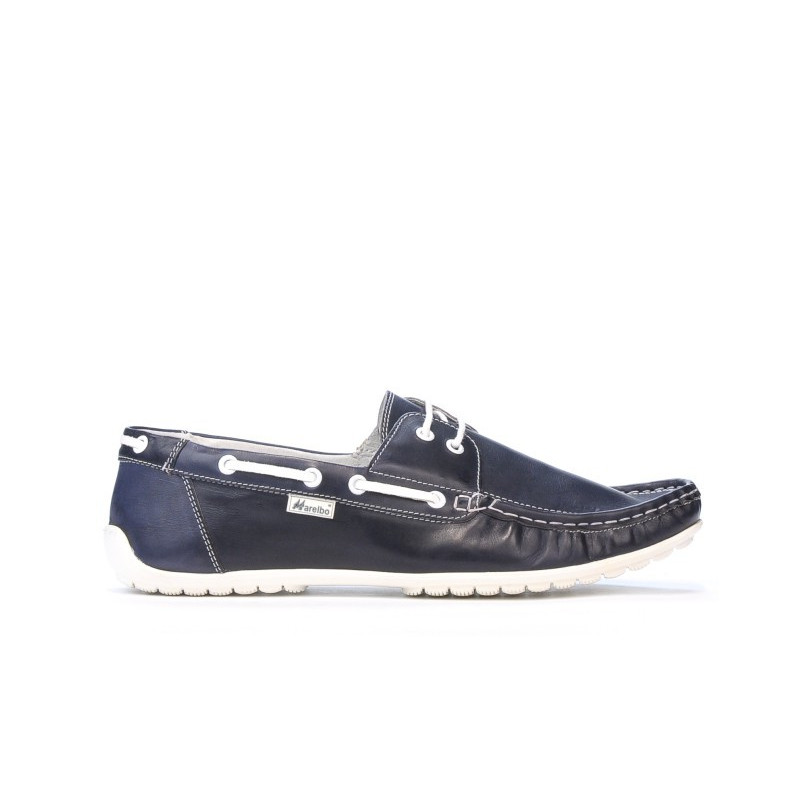 Mocassins homme 778 indigo+blanc