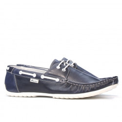 Mocassins homme 778 indigo+blanc