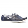 Mocassins homme 778 indigo+blanc