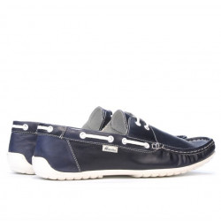 Mocassins homme 778 indigo+blanc