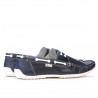 Mocassins homme 778 indigo+blanc