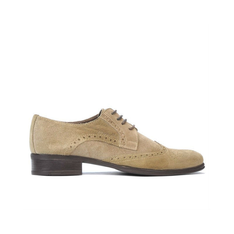 Chaussures casual hommes 783 sable velours