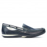 Mocassins hommes 719 crépon indigo+blanc