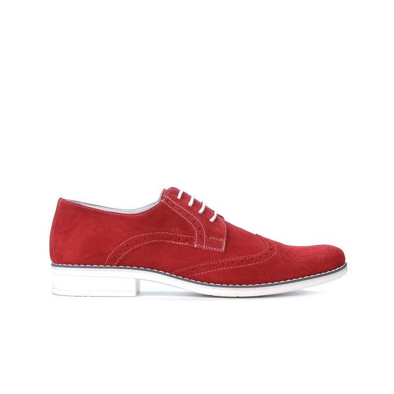 Chaussures casual hommes 783 rouge velours