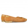 Ballerines femme 632p bufo marron perforé