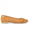 Ballerines femme 632p bufo marron perforé