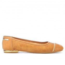 Ballerines femme 631 bufo marron perforé