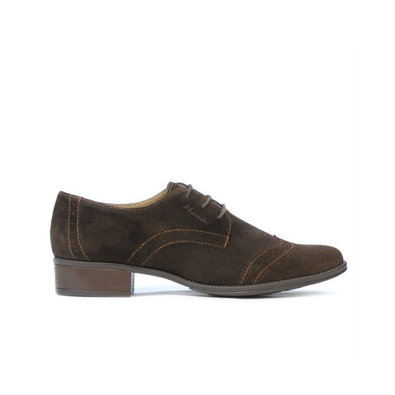Chaussures casual femme 691 café velours