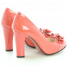 Chaussures élégantes femme 1226 vernis rouge corail