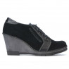 Chaussures décontractées femme 625 noir velours combiné