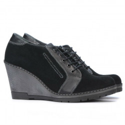 Chaussures décontractées femme 625 noir velours combiné