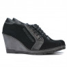 Chaussures décontractées femme 625 noir velours combiné