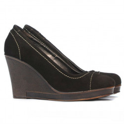 Chaussures casual femme 177 café velours