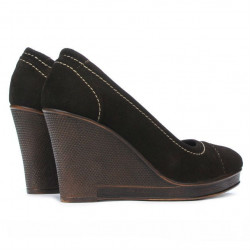Chaussures casual femme 177 café velours