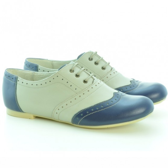 Chaussures décontractées femme 186 indigo+beige