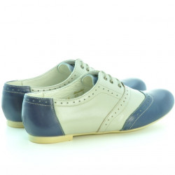 Chaussures décontractées femme 186 indigo+beige