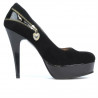 Chaussures élégantes femme 1201 noir antilope+noir verni