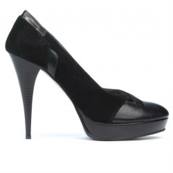 Chaussures élégantes femme 1092 noir antilope combiné