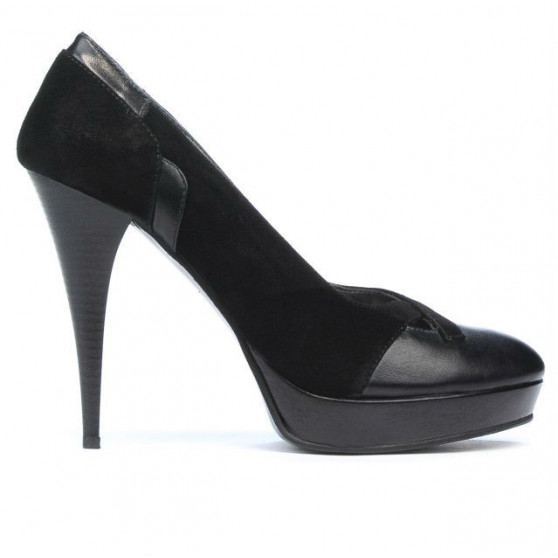 Chaussures élégantes femme 1092 noir antilope combiné